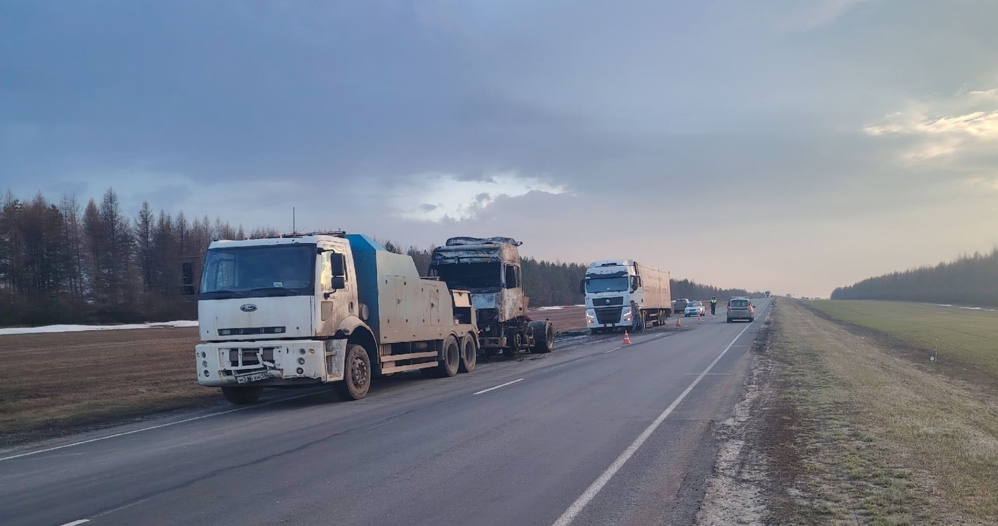 Горела фура с яйцами: подробности ЧП на дороге «Саранск — Ульяновск» 