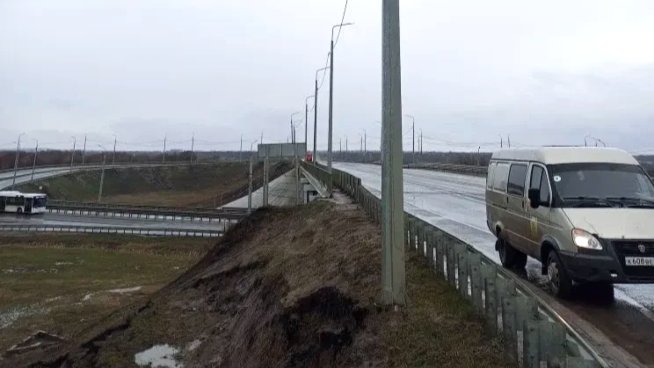 На обходе Саранска укрепят осыпавшиеся откосы