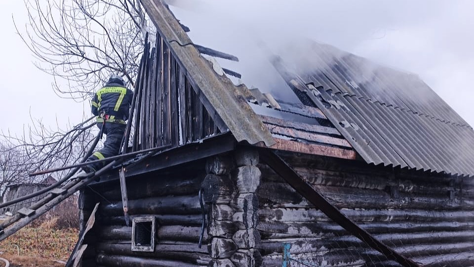 В Краснослободске утром сгорела баня
