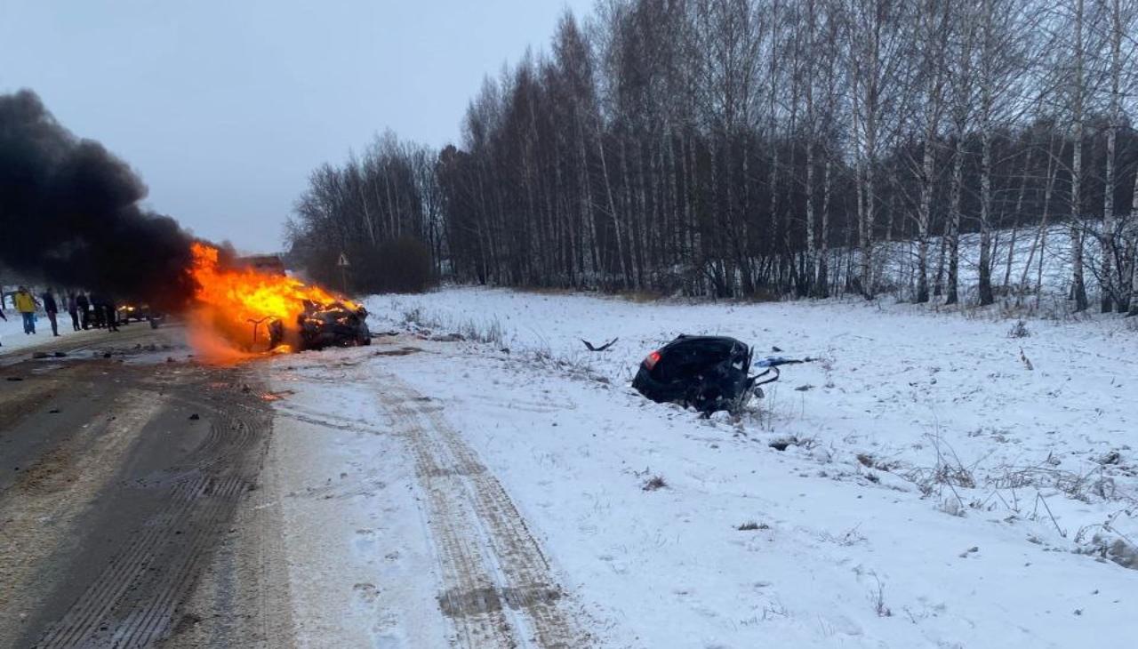 Огненное ДТП на трассе в Мордовии