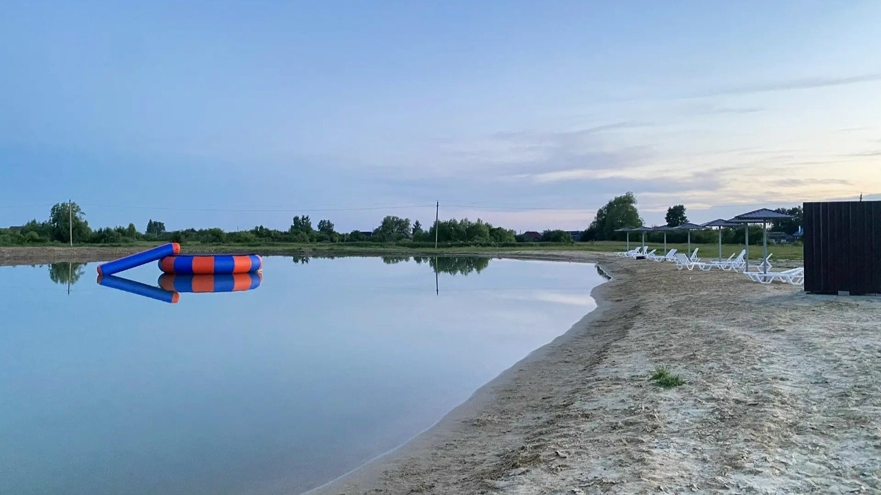 Дракинцы получили ещё один благоустроенный пруд с водными батутами и спорткомплексом