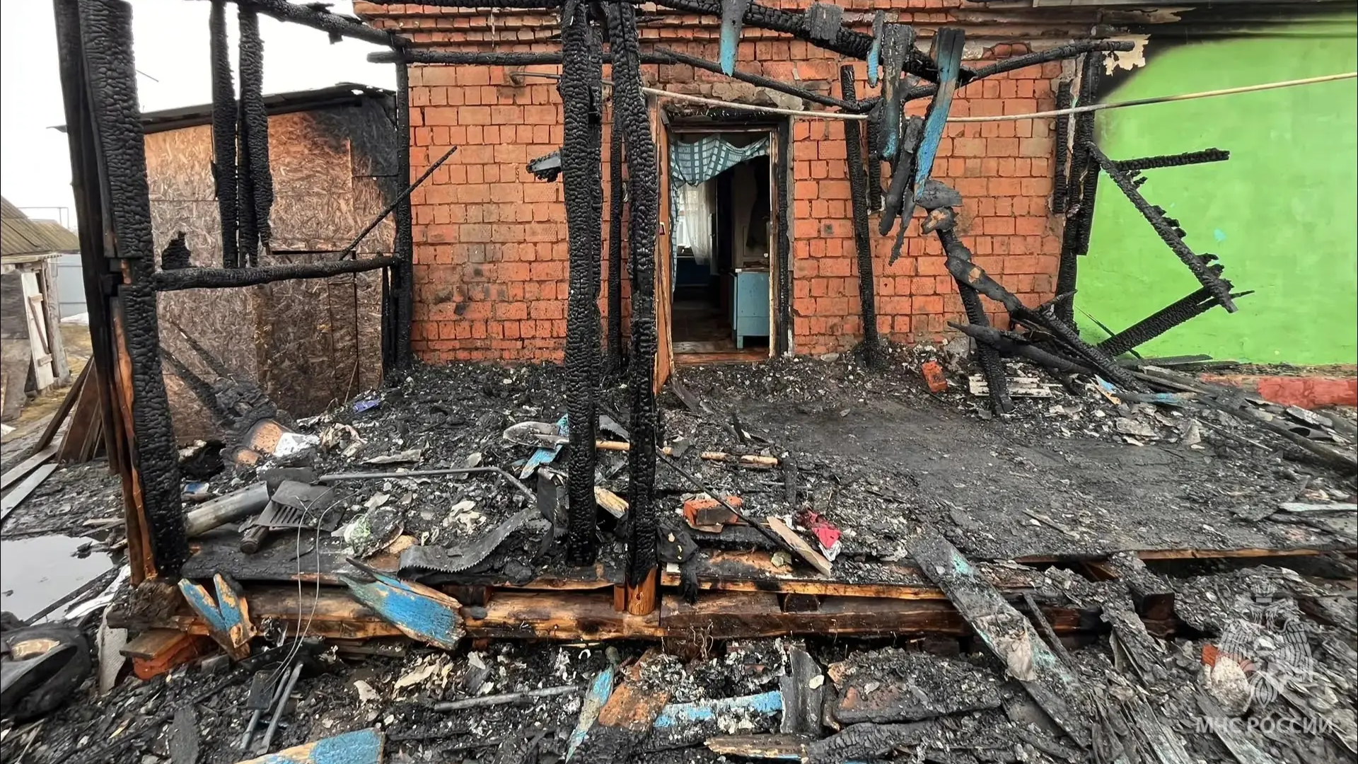 В Саранске горел частный дом