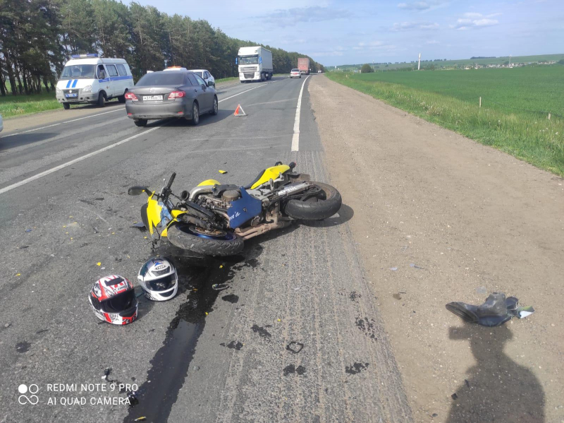 Водитель-новичок из Самарской области сбил мотоцикл в Мордовии