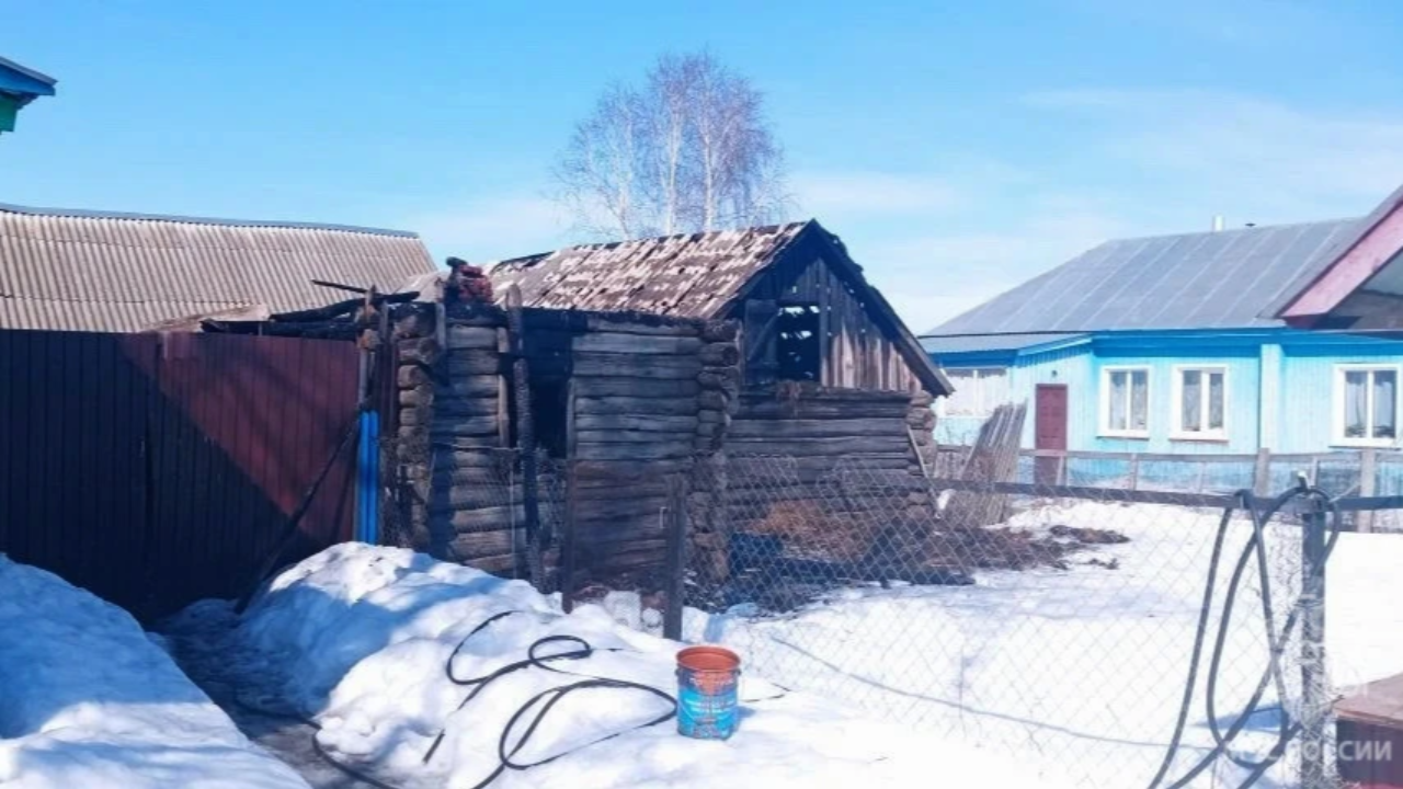 В Старом Бадикове сгорели надворные постройки