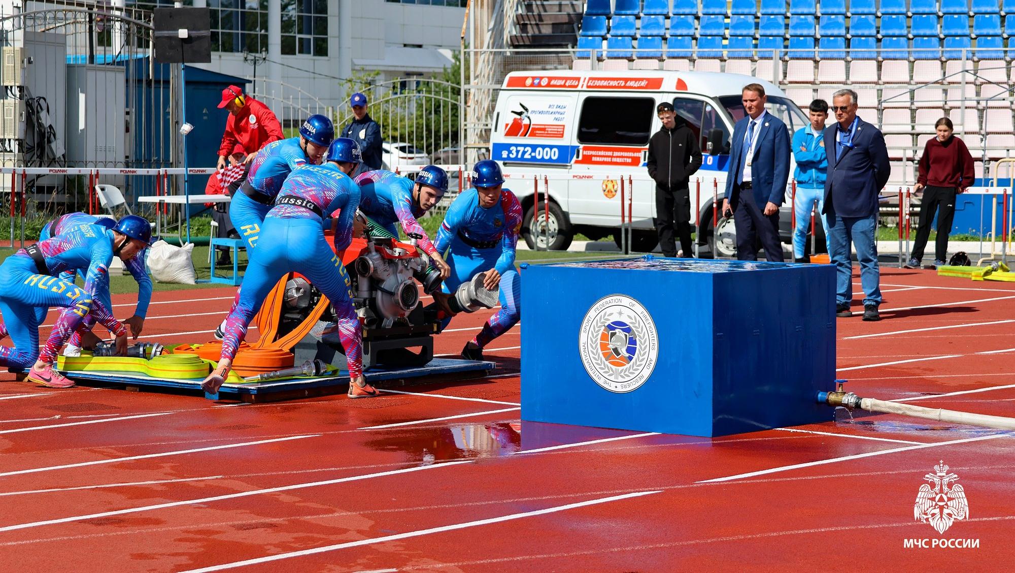 Команда России на чемпионате мира по пожарно-спасательному спорту в Саранске вновь на высоте