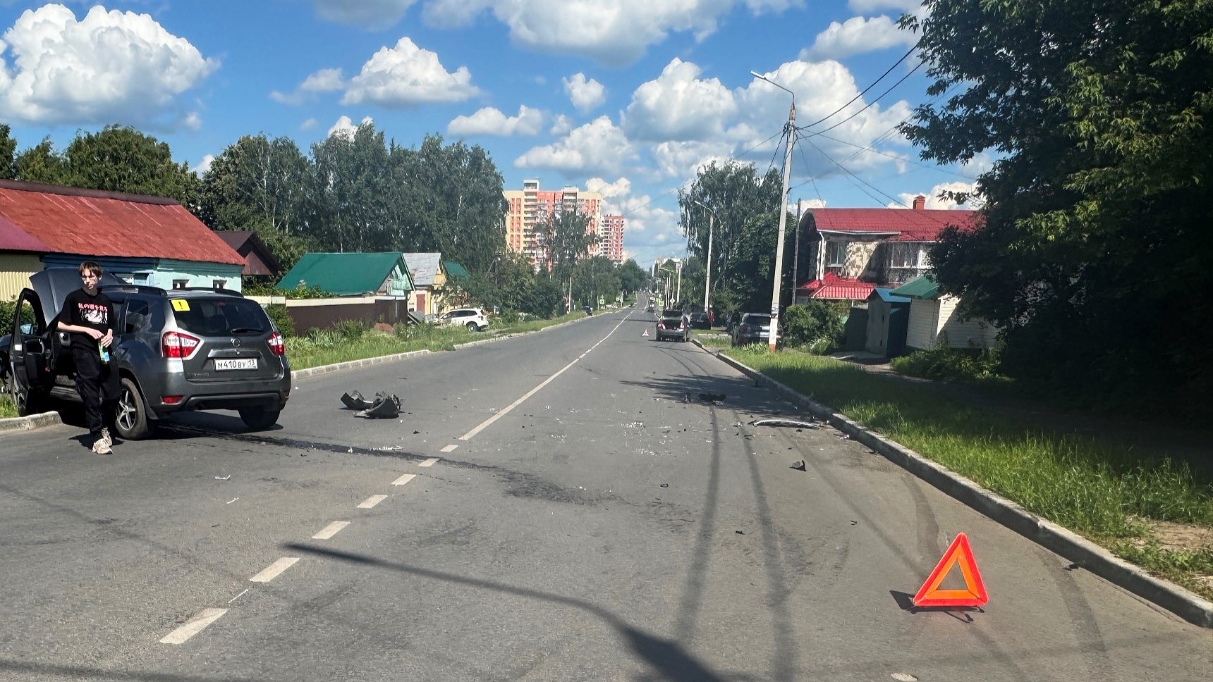 В Саранске столкнулись «Ниссан» и «Калина»