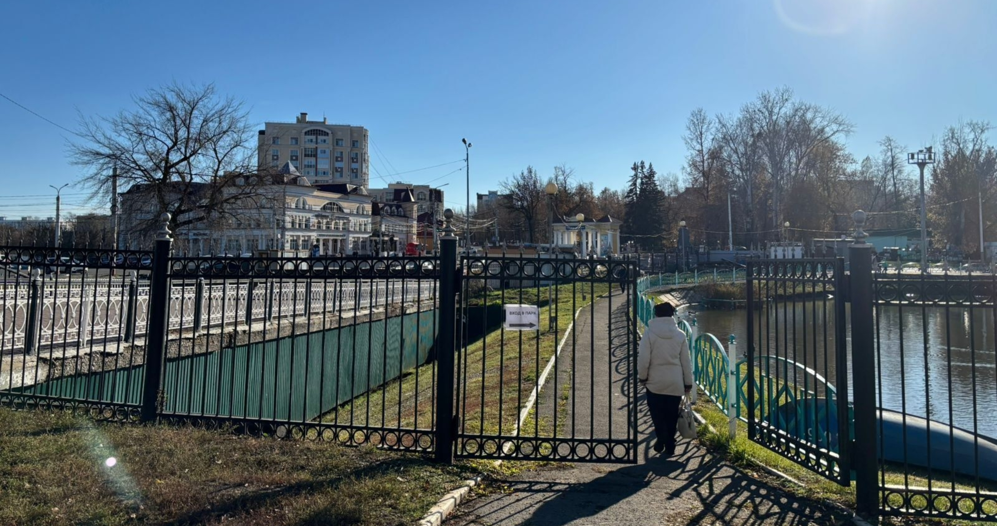 В Саранске закрыли центральный вход в Пушкинский парк 