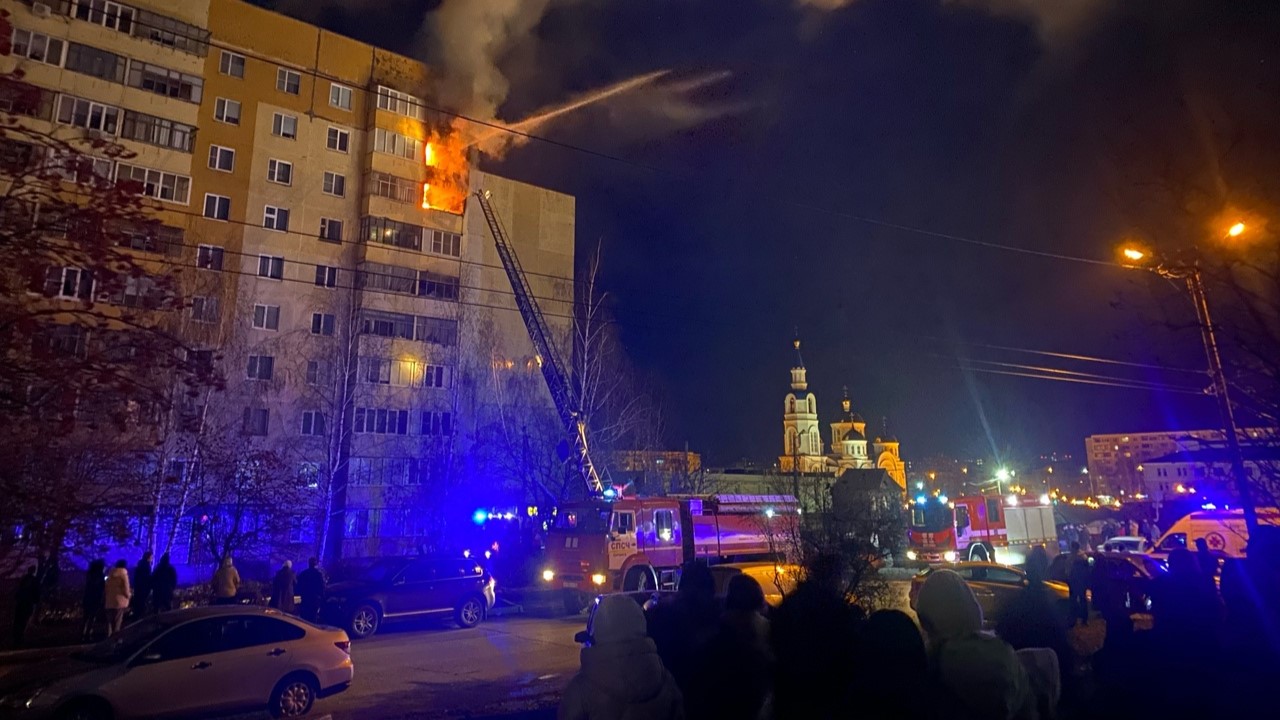 В Саранске горела многоэтажка