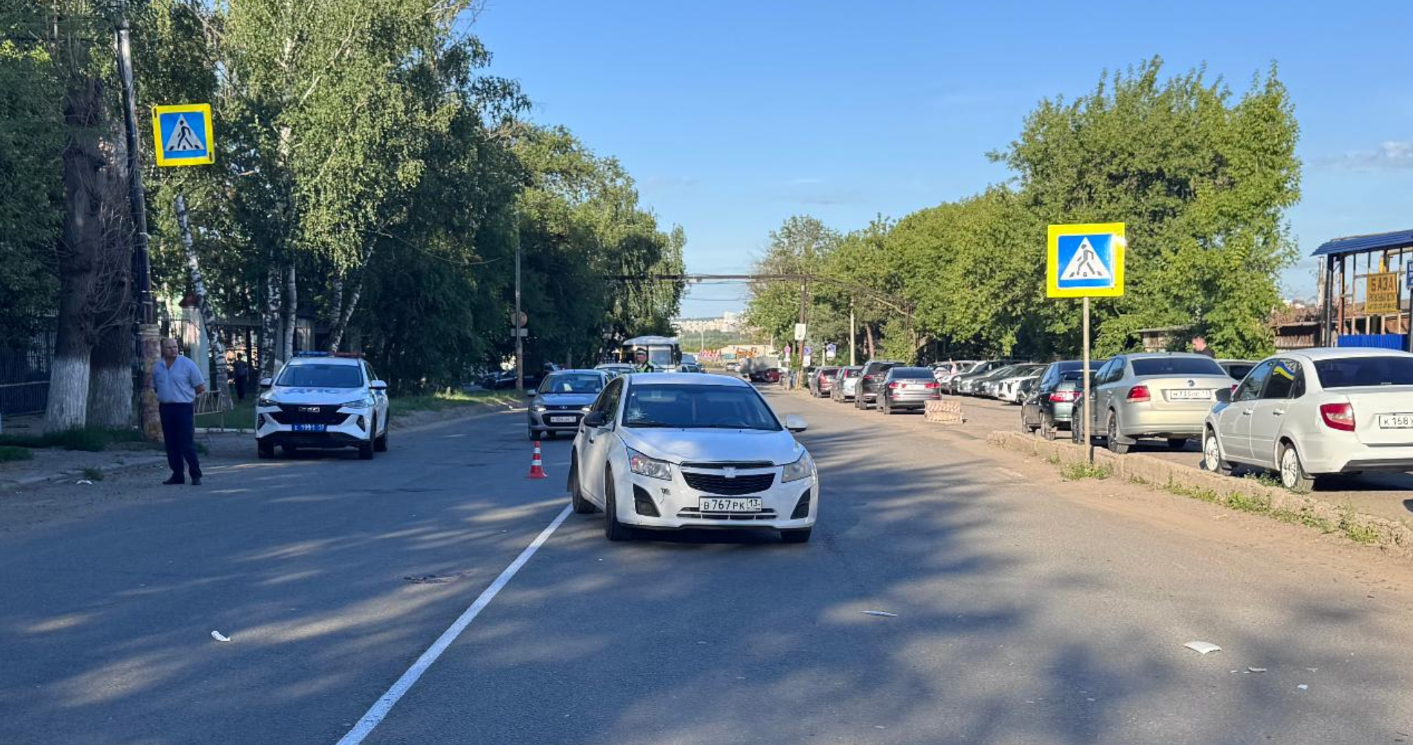 В Саранске у табло «Гроб. Крест. Ограда» сбили пешехода 