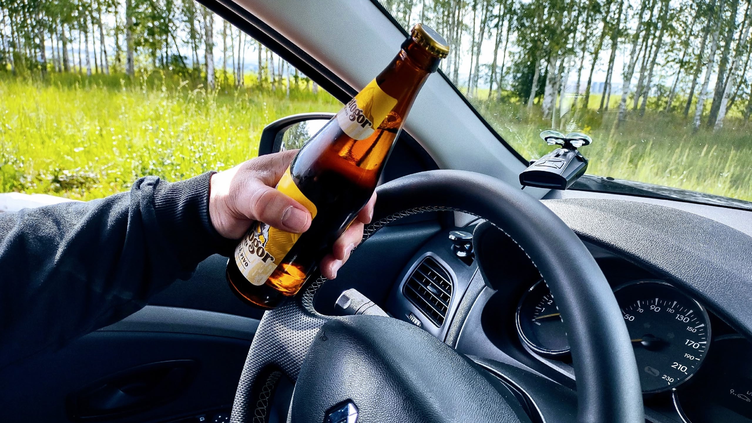 В Саранске пьяную автоледи выдала сумка на багажнике