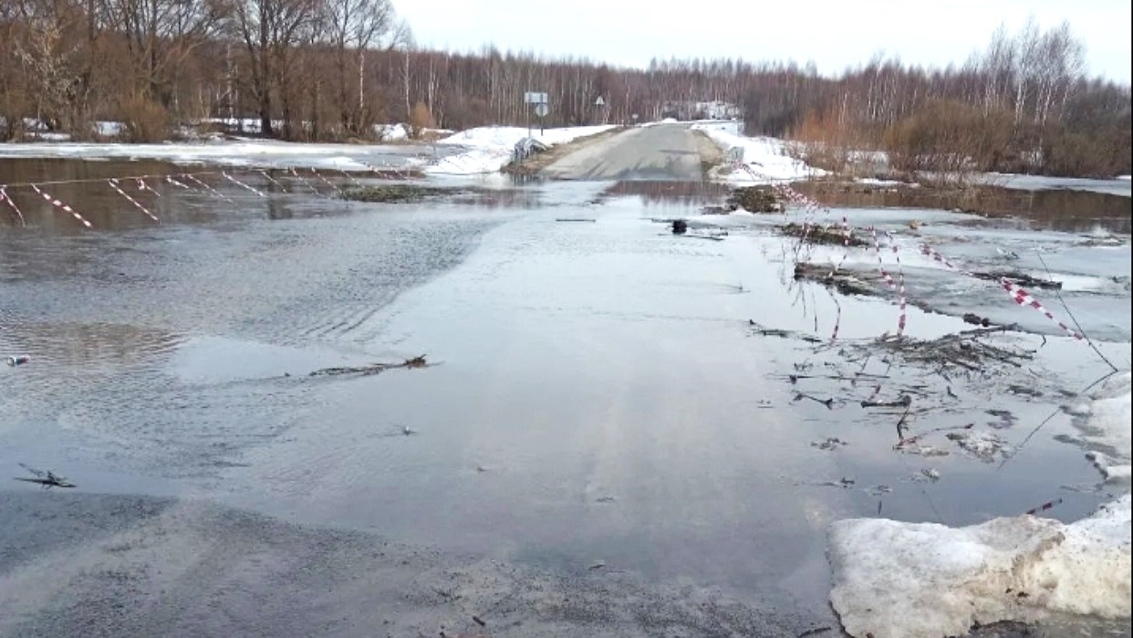 В Мордовии подтопило низководный мост