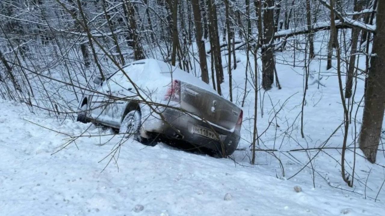 В Мордовии водитель-новичок улетела в кювет