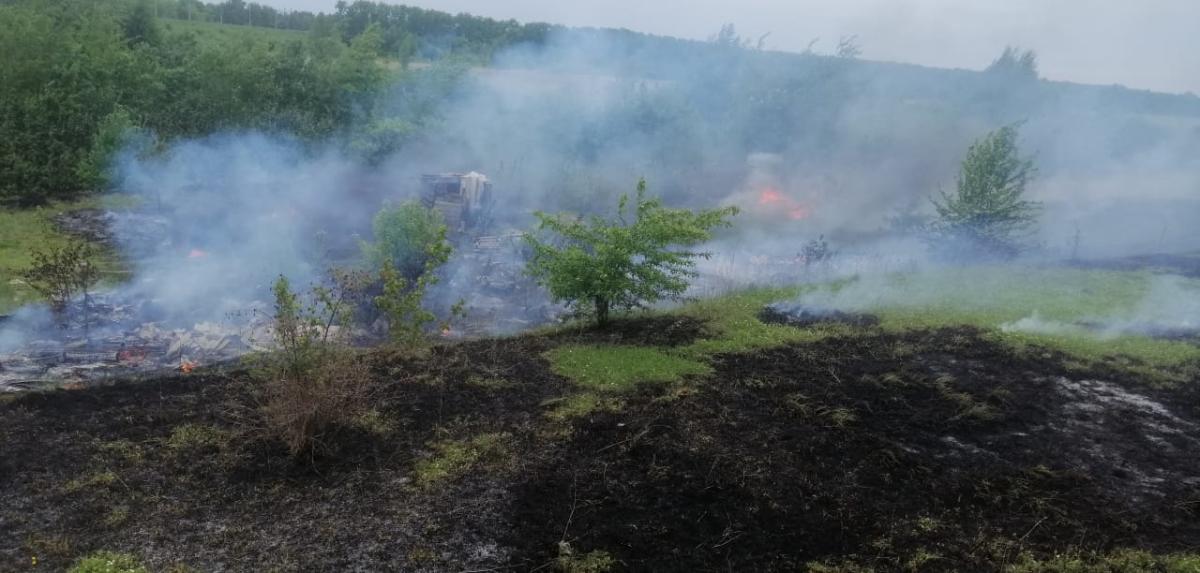 500 квадратных метров мусора выгорело в Мордовии