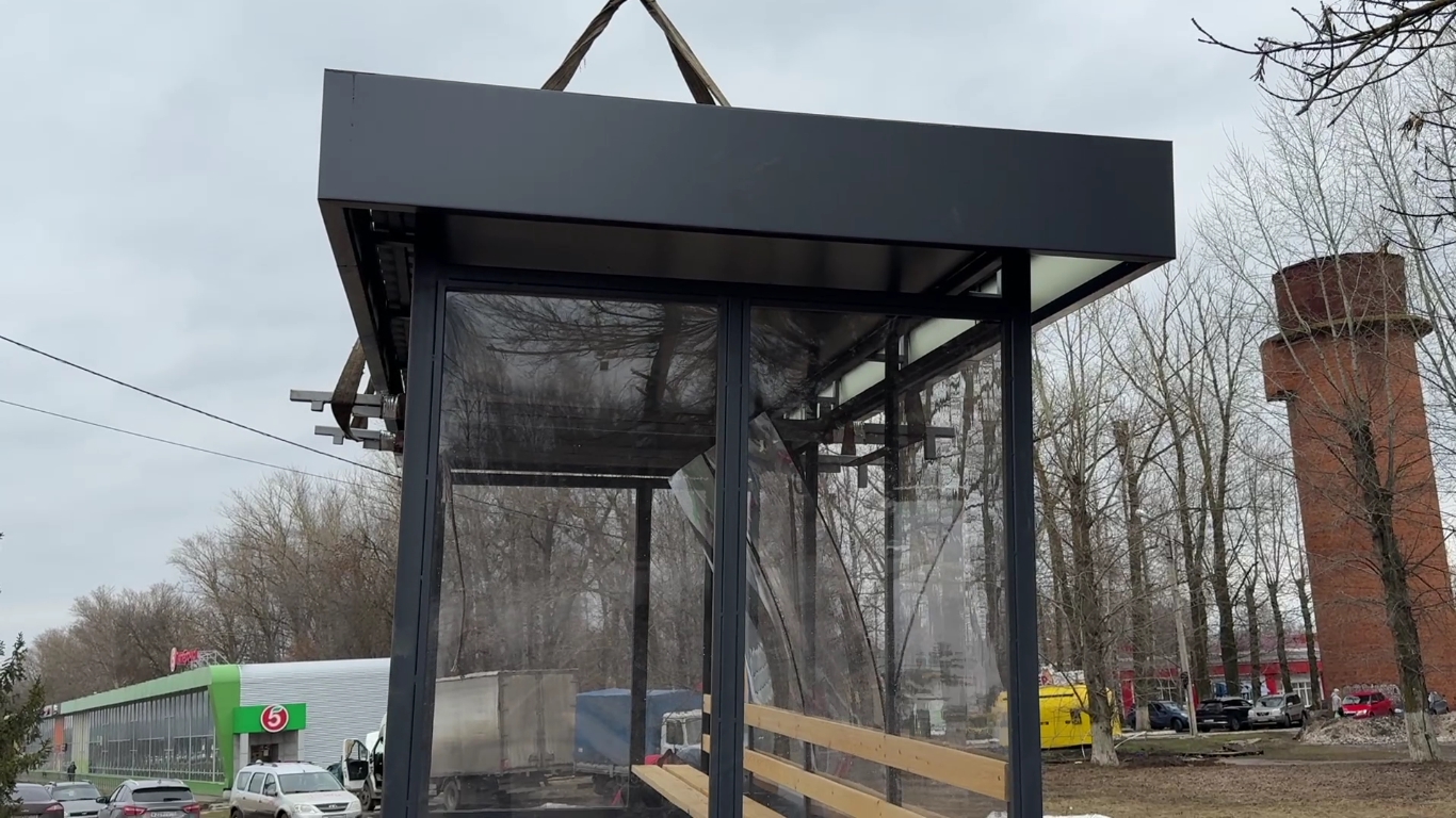 В Саранске устанавливают новые остановки