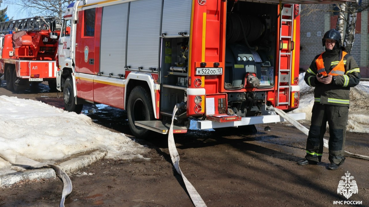 В Чамзинке потушили условный пожар