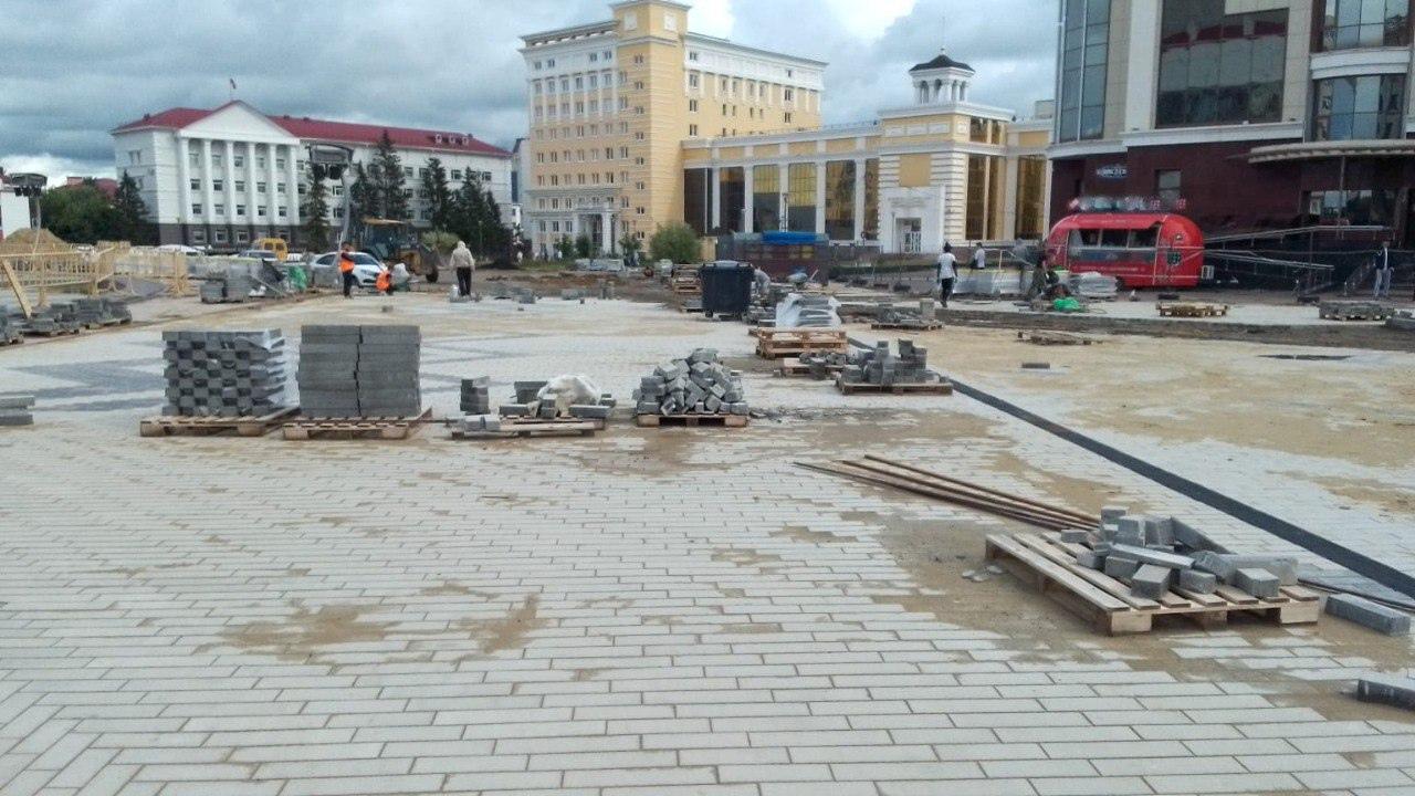 В Саранске благоустройство площади Тысячелетия в самом разгаре