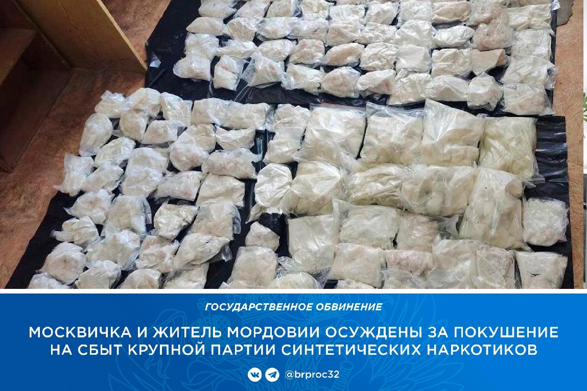 Житель Мордовии и москвичка пытались сбыть в Брянской области 69 кг наркотиков