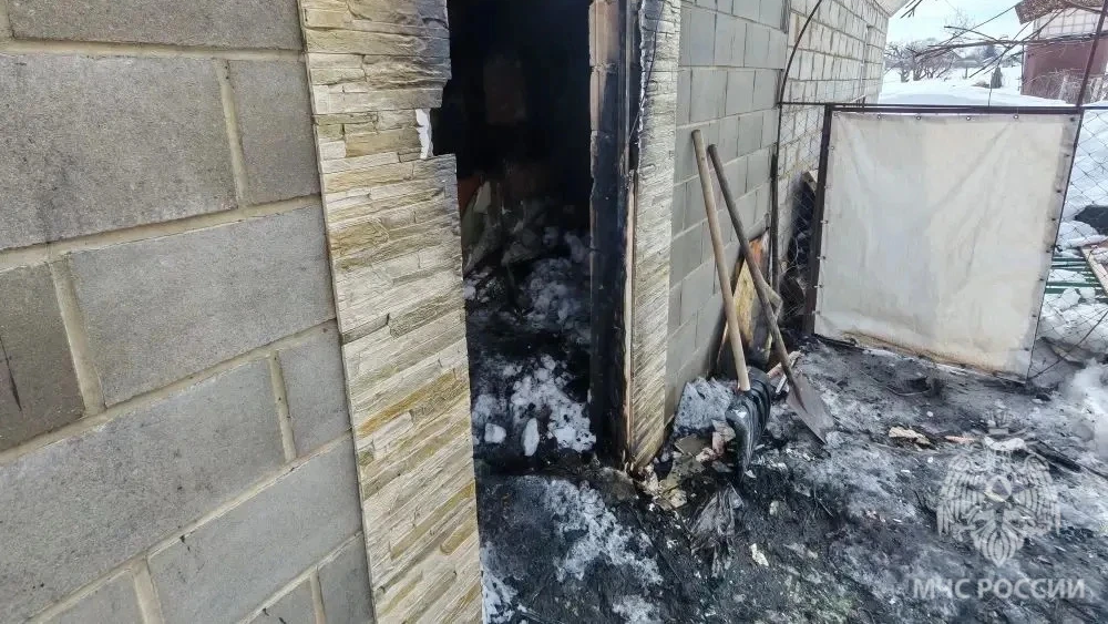 В Лямбире сгорела баня