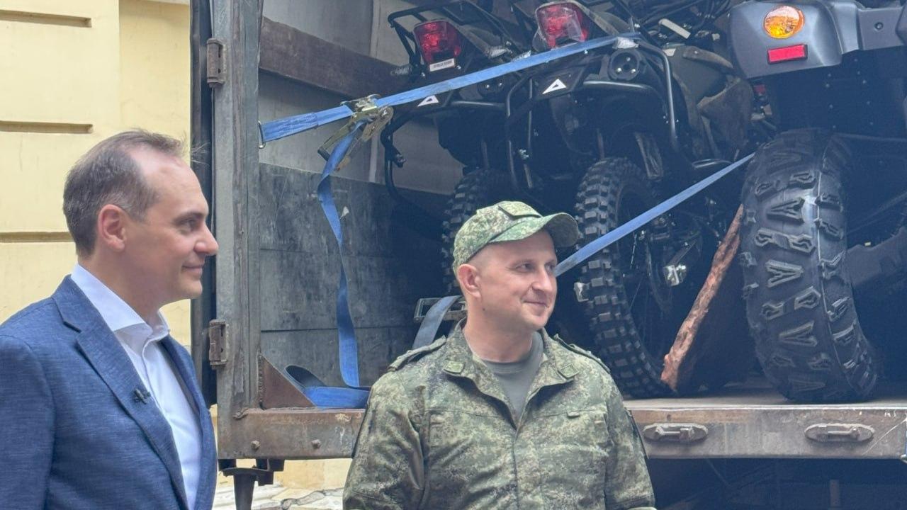 Квадроцикл и десяток мотоциклов отправили земляки мордовскому батальону СВО