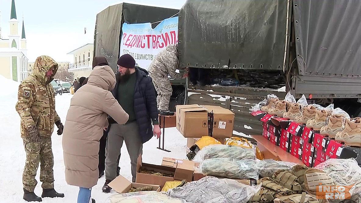Из Мордовии в зону СВО отправили стройматериалы и тёплые вещи