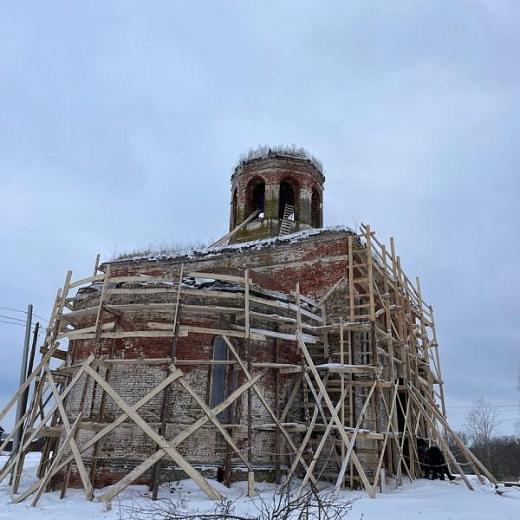 Восстановление храма Воскресения Христова продолжается в селе Пушкино