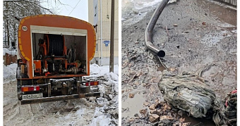 Оливье встречало саранских коммунальщиков в забитой канализации 