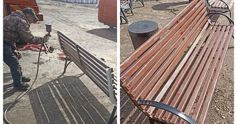 Лавочки в Саранске начали готовить к возвращению на улицы 