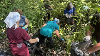 В Кочкурове берег водоёма очистили от мусора