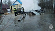 В Мордовии на затопленном участке вспыхнул гараж