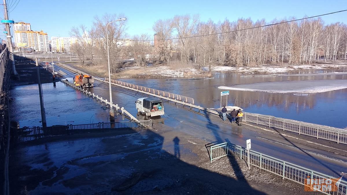 Низководный мост подтопило в Саранске