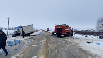 В Мордовии полуторка вылетела под пожарную машину: водитель погиб