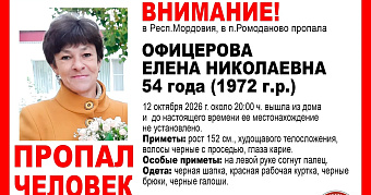 В Мордовии пропала без вести 54-летняя Елена Офицерова 