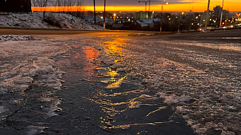 В понедельник в Саранске будет скользко 