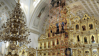 В Кафедральном соборе Саранска готовятся к покраске стен